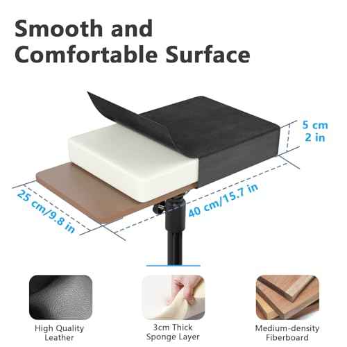 Tattoo Armrest Stand With Tray - ZHOOGE Tattoo Arm Leg Rest Stand Adjustable Height Soft Pad for Tattoo Studio Tattoo Supply