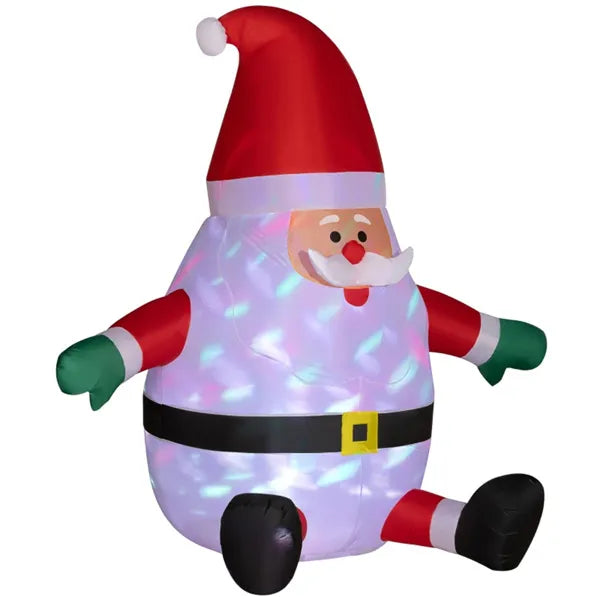Inflatable Christmas Santa Claus with Rotating Magic Light
