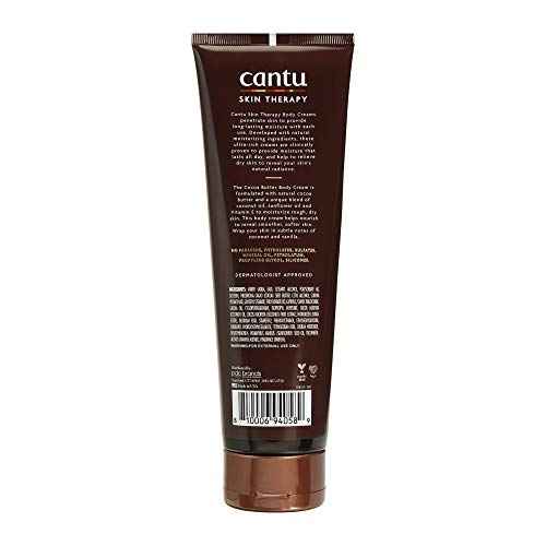 Cantu Therapy Cocoa Butter Hydrating Body Cream for very Dry Skin, 8.5 Oz