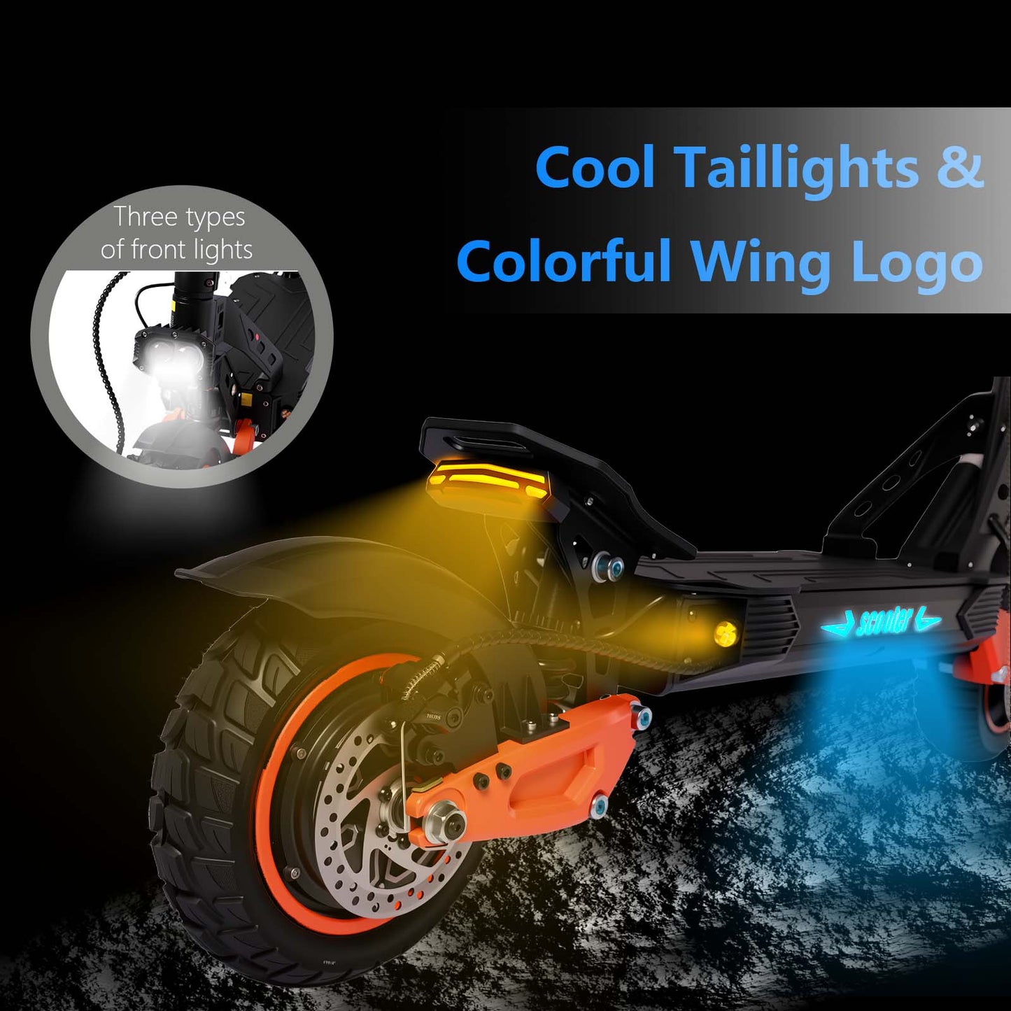 1600W Off-Road Electric Scooter - 48V 21Ah, 65km/h Top Speed