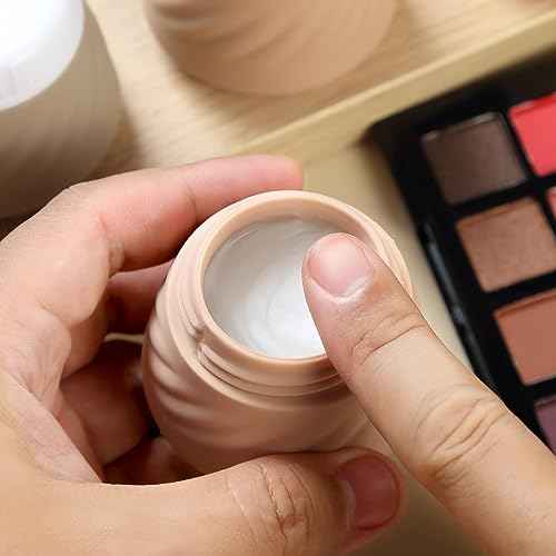 Gemice Travel Containers for Toiletries, Silicone Cream Jars TSA Approved Travel Size Containers with Clear Bag, Leak-proof Travel Accessories with Lid for Cosmetic Face Body Hand Cream