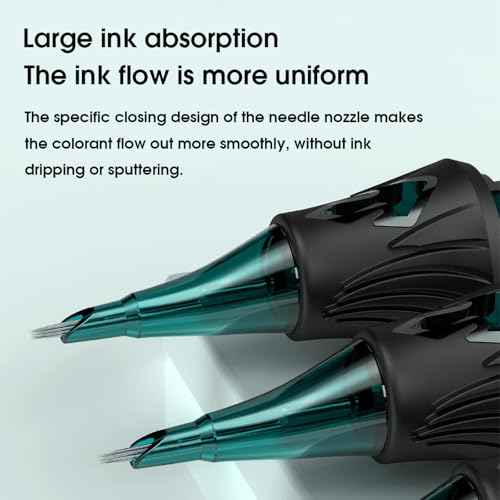 GBK 20pcs Disposable Tattoo Cartridge Needles Round Liner Finger Ledge Tattoo Needles Cartridges with Membrane Safety for Tattoo Artists (0805RL 20Pcs)