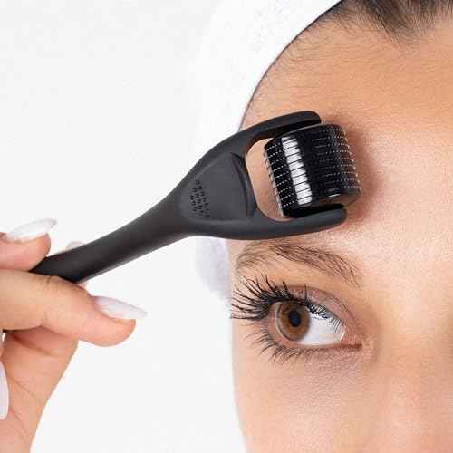 Derma Roller for Body, Hair and Sculp, 540 Titanium Microneedle Dermal Skincare, Microneedling Roller for Men and Women with Storage Case