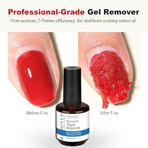 Gel Nail Polish Remover,Gel Remover for Nails No Need to Soak or Wrap, Quickly Remove Nail Polish in 2-5 Minutes, Professional Nail Remover Kit