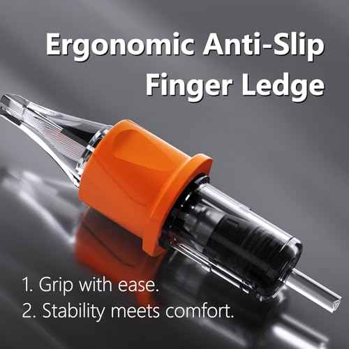 BIGWASP Energy Tattoo Cartridge Needles 50pcs Assorted Finger Ledge Tattoo Needle Round Shader 0.35mm Mixed #12 Standard RS (3RS 5RS 7RS 9RS 11RS) for Rotary Tattoo Machine