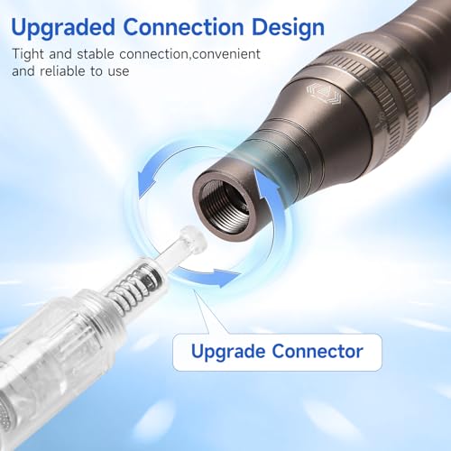 0.25mm Home Use Microneedle Derma Roller Pen, Derma Pen for Women Men - Microneedling Skin Care Beauty Kit Tool for Face Hair Beard