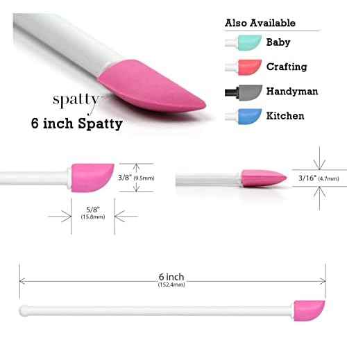 Spatty Last Drop Mini Makeup Spatula (6 Inch Pink) Shark Tank Mom Made Scrapes Foundation, Lotion, Cosmetics, Beauty Products, Perfect Gifts for Women, Teen, Grandma, Stocking Stuffers Under 6 Dollars