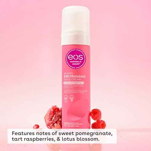 eos Shea Better Shave Cream- Pomegranate Raspberry, Shea Butter Skincare, Shaving Cream for Women, 14 fl oz, 2-Pack