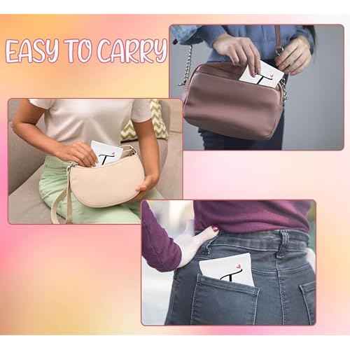 Initial T Personalized Pocket Cosmetic Bag, Waterproof Portable No Zipper Self-closing Makeup Pouch, Mini Travel Storage Makeup Bag, Gift Ideal for Women Girls Teen (BP20)