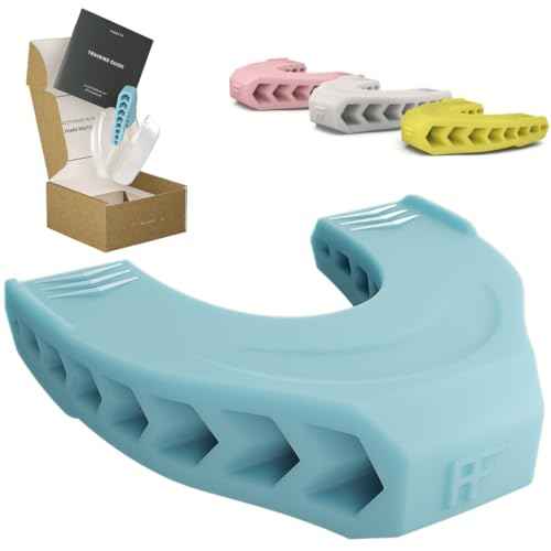 Jaw Exerciser by Facefit - Men & Women - Tone and strengthen your jawline, cheeks, chin and lips - Food-grade Silicone (Sky Blue)