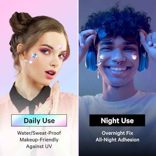 Sosky Hologram Pimple Patches for Face, Hydrocolloid Acne Patches with Salicylic Acid, Cute Star Zit Stickers,Colorful Blemish Covers,48 Count Blue Pink Star Heart Moon Flower