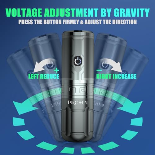 Wireless Tattoo Machine Kit, Rechargeable Rotary Tattoo Pen Kit with OLED Display 2000mah Batteries for Long-Time Tattoo Work, 12W Coreless Motor for Professional and Beginners