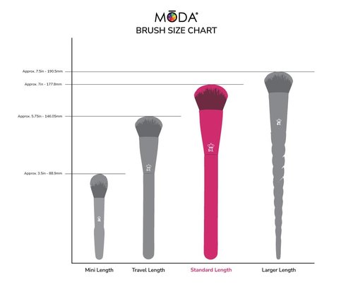 Moda Pro Full Face 25pc Makeup Brush Set with Travel Pouch