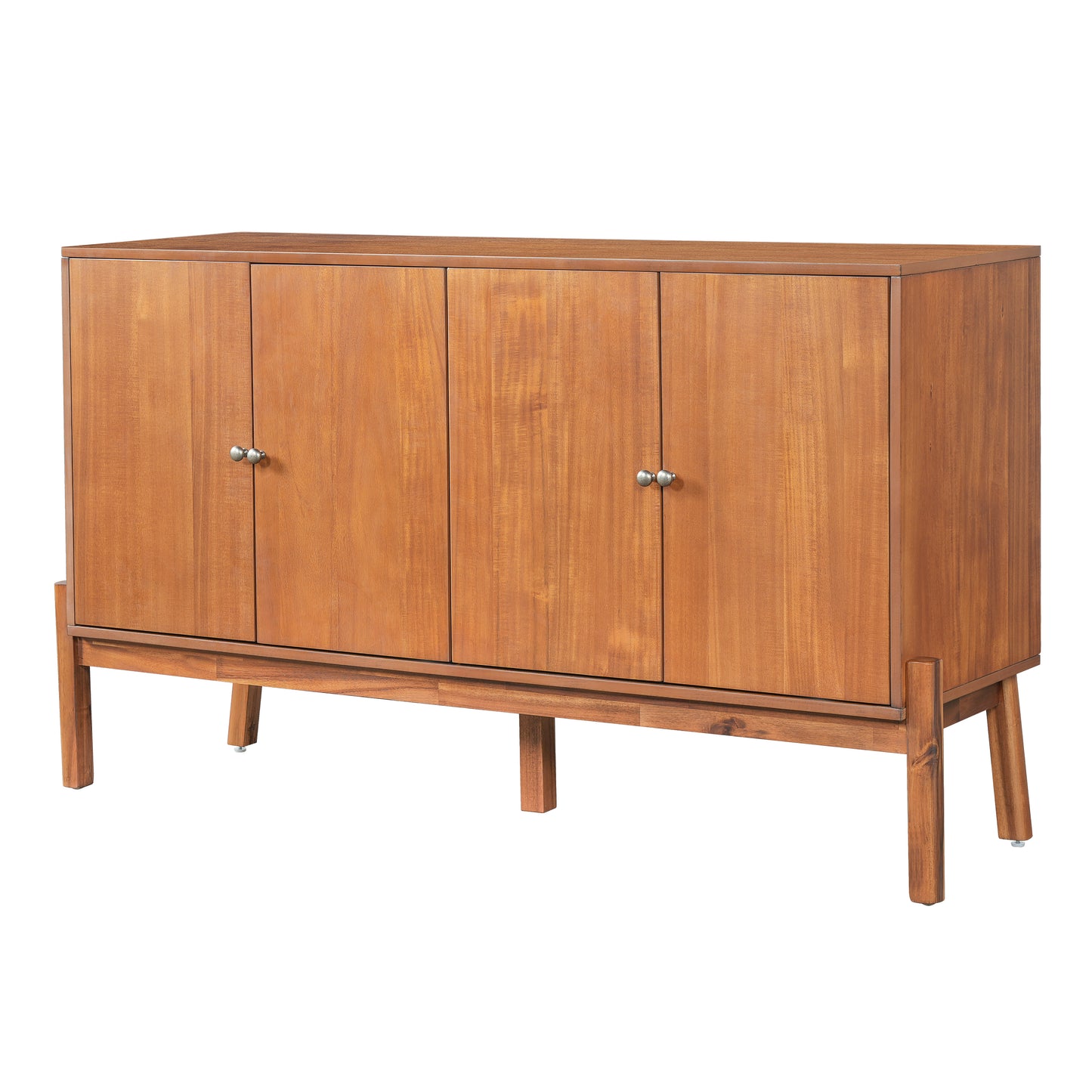 Vintage Sideboard Buffet Cabinet, 56.8 W X 18 D 34.2 H, 4-Door