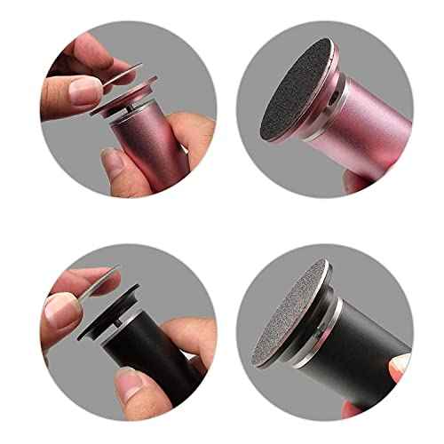 60pcs Replaceable Sandpaper Refill Discs for Electric Foot File Callus Remover Hard Dry Dead Skin Removal (Fine 180 Grit)