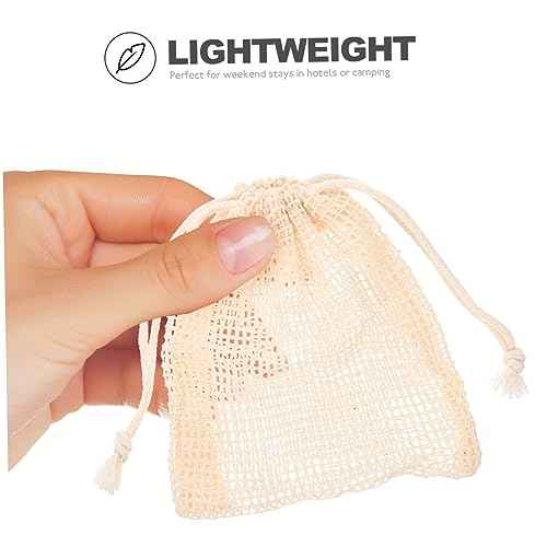 40pcs Colorful Cotton Linen Soap Bags Exfoliating Bathing Soap Pouches for Handmade Facial Mesh Storage Bags Drawstring for Easy Use and Draining