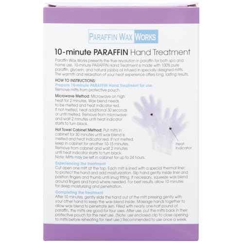 10-Minute Paraffin Hand Treatment, Relaxing Lavender, Spa and Home Treatment Gloves, One-Pair