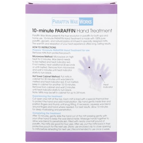 10-Minute Paraffin Hand Treatment, Relaxing Lavender, Spa and Home Treatment Gloves, One-Pair