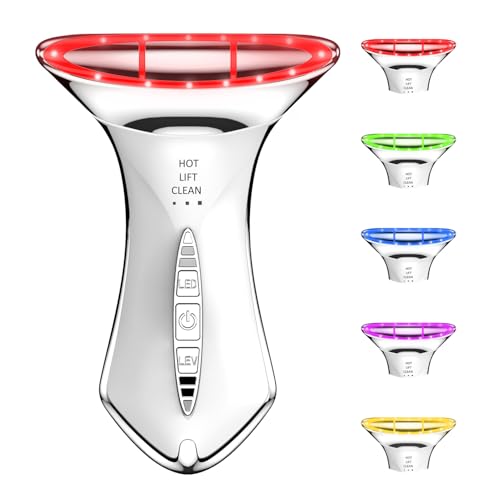 5-in-1 Red Light for Face and Neck£¬Face Neck Massager for Skin Care, Water Resistant Facial Sculptor Wand