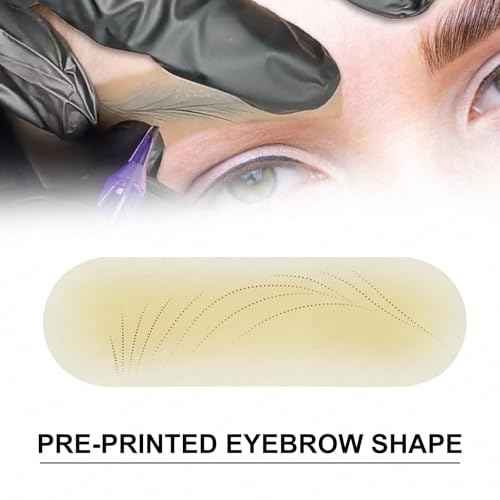 Guapa Eyebrow Bandage Realistic Practice Eyebrow Tattoo For Beginners Precision Brow Design? Easy Mapping for Microblading & Permanent Makeup Machine Practice (YB10102-Eyebrow shape 1-10 pairs)