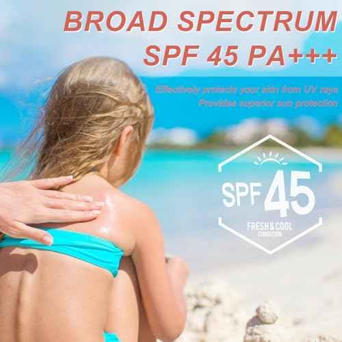 Body Glow Oil, Sunscreen Shimmer Oil, SPF 45 Broad Spectrum, Body Oil with with Coconut Oils, Moisturizing Glow for Face & Body, Liquid Illuminator Highlighter, Water Resistant, 3.72 fl oz (#02 ROSE)