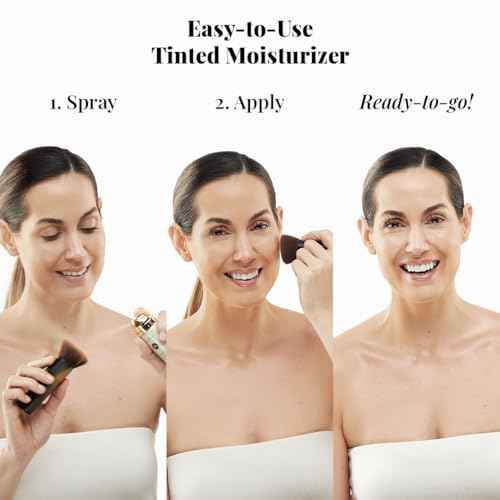 Jerome Alexander MagicMinerals AirTint Tinted Moisturizer AirBrush Spray Light | Tinted Moisturizer Spray with Anti-Aging Ingredients | Fair |2PC