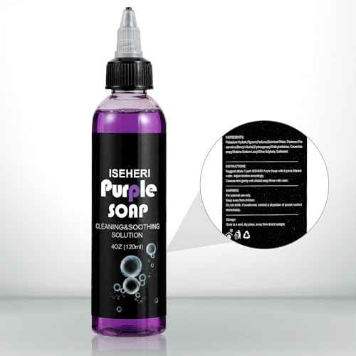 Ultra Concentrated Purple Tattoo Soap 4OZ with Foaming Bottle 120ml, Tattoo Supplies for Tattoos Piercings, Clean Skin Equipment
