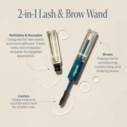 Cliganic Organic Castor Oil, 100% Pure - For Hair, Skin, Face, Eyelashes & Eyebrows | Natural Cold Pressed Unrefined Hexane-Free (8oz)