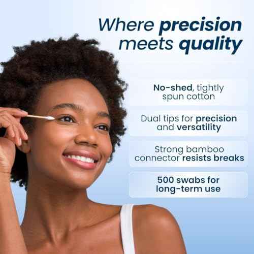 Clean Skin Club Clean Swabs | 500CT | One Pointed Tip | Biodegradable + Organic Cotton & Bamboo | Makeup & Nail Polish Touch-ups | Chlorine-Free & Hypoallergenic (500 Count)