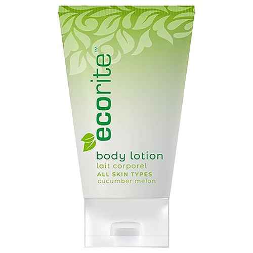 Ecorite Hand and Body Lotion with Cucumber-Melon Fragrance, Travel Size Hotel Amenities Biodegradable/Recyclable Tube, 1 fl oz/30 ml, Pack of 288