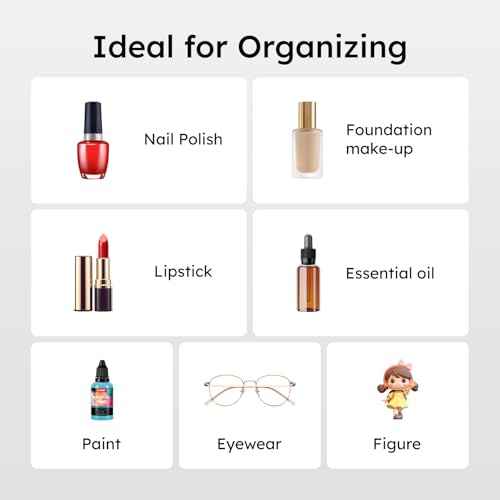 FEMELI Nail Polish Wall Rack: 6 Shelves 15 Inch Clear Acrylic Nail Polish Organizer for 66-90 Bottles Multi-Purpose Acrylic Floating Shelves (15 Inch, Clear)