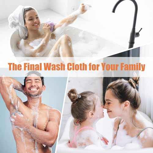 Unifab African Net Sponge Authentic Real African Exfoliating Net Bath Sponge Wash Cloth Exfoliating Washcloth African Net Cloth Body Scrubber for Shower Pink