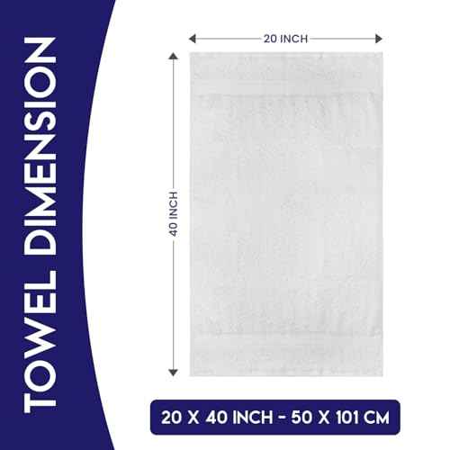 Linteum Textile Supply Premium Hair Drying Towels 100% Ring Spun Cotton Hair Towel for Women, Men, Kids 20x40 inches Quick Dry Salon Towels Hand Towel for Gym, Hair Care, Spa, Home [Pack of 6] White