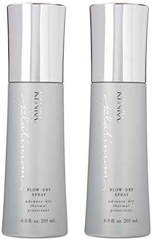 Kenra Professional Platinum Blow-Dry Spray | Time-Saving Heat Protectant | Detangles, Smooths, and Softens | Eliminates Frizz & Resists Humidity | Medium To Coarse Hair | 6.8 fl. oz. (2-Pack)