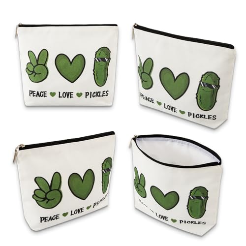 Pickle Gifts Makeup Bags for Women, Pickle Gifts for Pickle Lovers,Funny Travel Cosmetic Bag Funny Friendship Gifts Surprise for Women,Friends,Daughter Mom Birthday Christmas Gifts