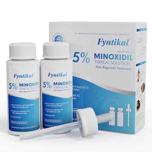5% Minoxidil for Men, Extra Strength Hair Growth Serum, Beard Growth Oil, Fast Absorbing Dropper, Non Greasy, Low Residue Formula, 2-Pack for 2 Months, Hair Regrowth Treatment for Thinning Hair