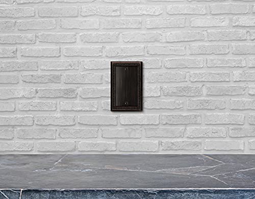 Henne Bery Sunken Pearls Heavy Duty Decorative Wall Plate Switch Plate Outlet Cover (Triple Toggle/Single Decorator, Aged Bronze)