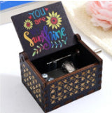 Wooden Classical Music Box with Painted Finish - Home Decor Gift