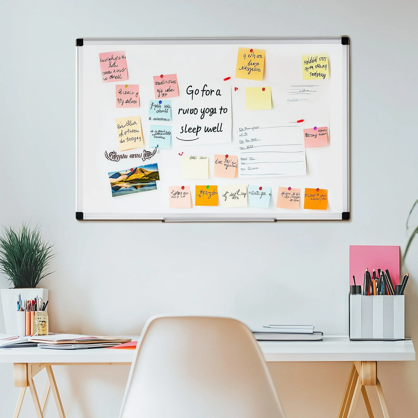 Magnetic Whiteboard Kit with Dry Eraser & Markers - 29.5x39.4 in