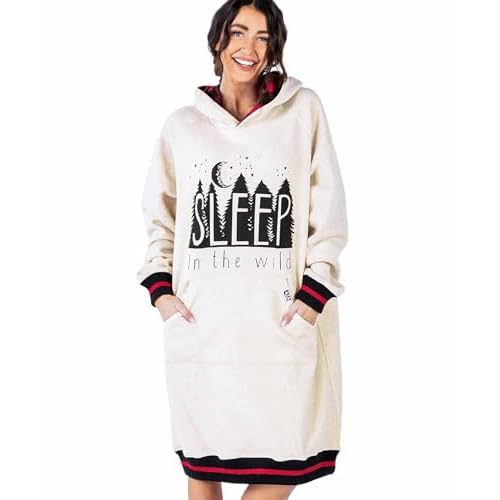 Lazy One Oversized Hoodie Sweatshirt, Comfortable Sleepwear, Sweater Dress For Women