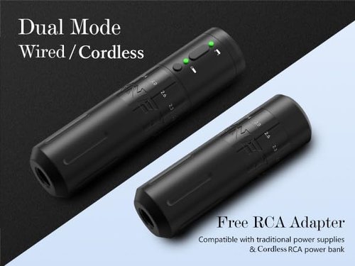 Tattoo Kit Tattoo Gun kit,Complete Tattoo Machine Kit,Xnet E1 Adjustable Stroke Tattoo Pen with Dual Batteries 2000mAh Power Supply,40pcs X-ray Cartridge Needles Set for Beginners