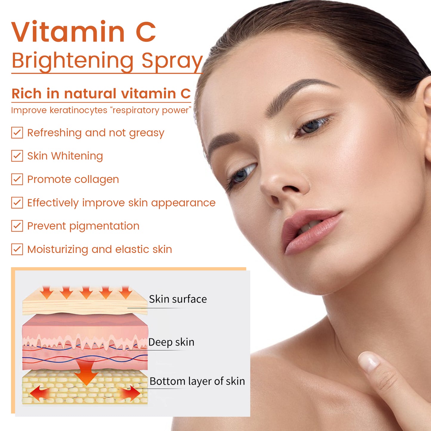 Vitamin C Moisturizing Facial Spray - Hydrating & Brightening Skin Care
