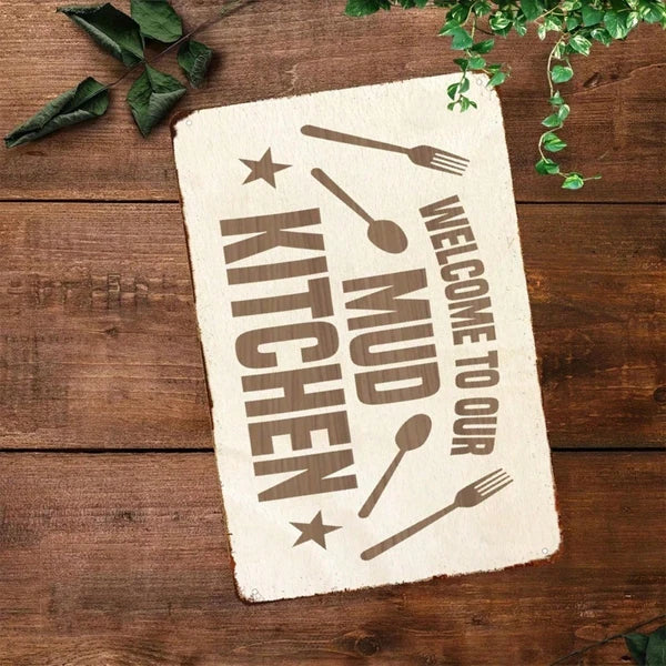 Metal Tin Wall Decoration - 20 cm x 20 cm Art Sign