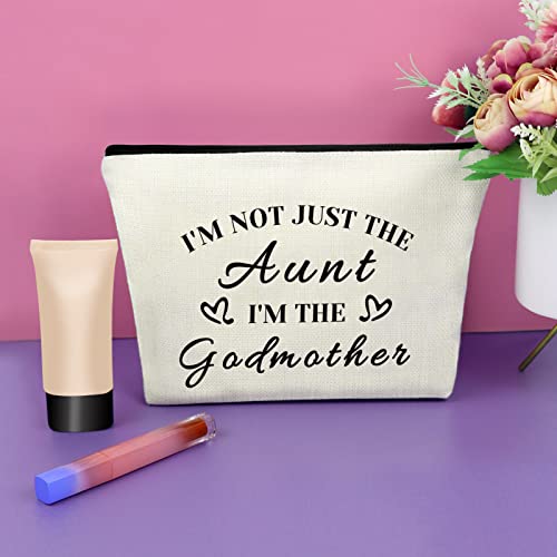 Sazuwu Godmother Aunt Gifts Godmother Gifts from Godchild Baptism Makeup Bag Aunt Christian Proposal Cosmetic Bag Birthday Christmas Mother¡¯s Day Present Travel Pouch