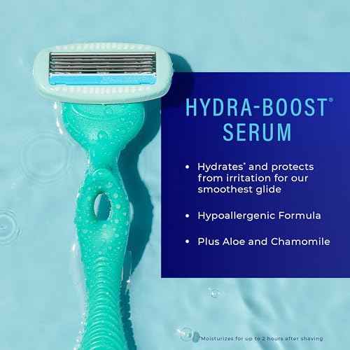 Schick Hydro Silk Sensitive Razor Blade Refills, 6 Count | 5-Blade Sensitive Skin Razors for Women | Womens Razor Refills for Sensitive Skin