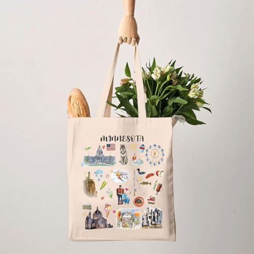 G2TUP Minnesota Gift Tote Bag - Lover's Souvenir Handbag for Tourists and Travelers