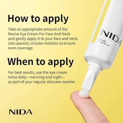 NIDA Revive Eye Cream For Face And Neck | Probiotic Solution, Retinal, Peptide | Wrinkles, Fine Lines, Cell Turnover, Firm Skin Texture, Radiant Skin, Moisture Retention | 1.35 fl. oz., 40ml