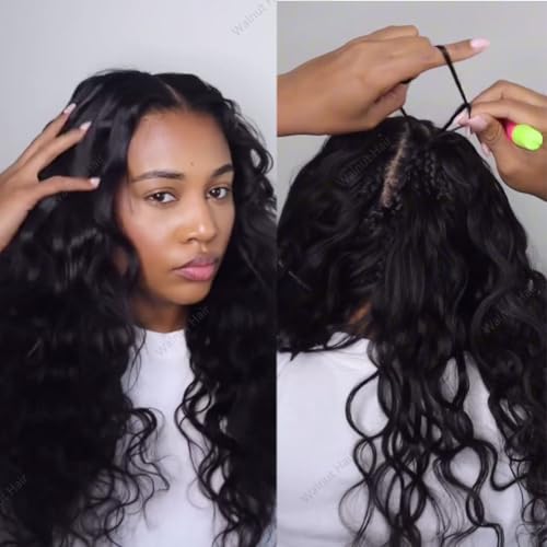 Body Wave Pre Separated Crochet Human Hair Braids Extensions Body Wave Brazilian Virgin Hair for Boho Braiding Knotless Feather Hair Extensions For Black Women Natural Color 20inch 60g