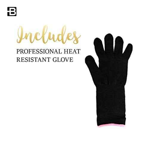 Brilliance New York Pro 1" Flat Iron & Clipless Curling Iron Duo, Black