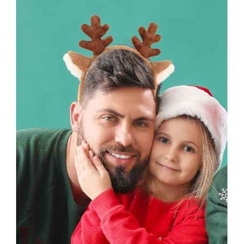 DaliDali Deer Antlers headband, Reindeer Antlers Headband, Christmas Headbands for Women Reindeer Ears, Fashion Hairband for Adult Beauty Makeup Face Washing